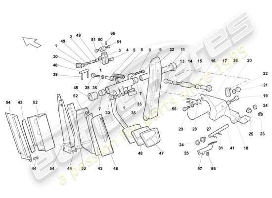 a part diagram from the Lamborghini Murcielago Roadster (2005) parts catalogue