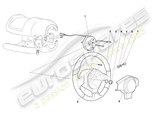 a part diagram from the Lamborghini Murcielago Roadster (2005) parts catalogue