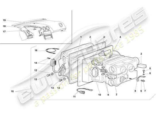 a part diagram from the Lamborghini Murcielago Roadster (2005) parts catalogue