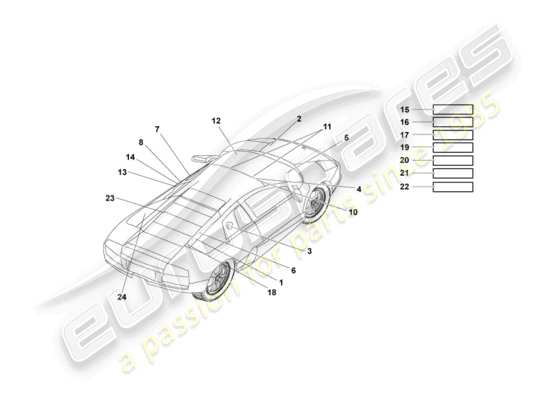 a part diagram from the Lamborghini Murcielago Roadster (2005) parts catalogue