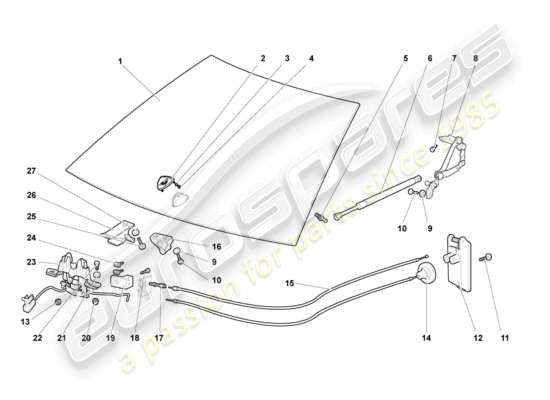 a part diagram from the Lamborghini Murcielago Roadster (2005) parts catalogue