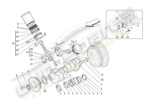 a part diagram from the Maserati Levante parts catalogue