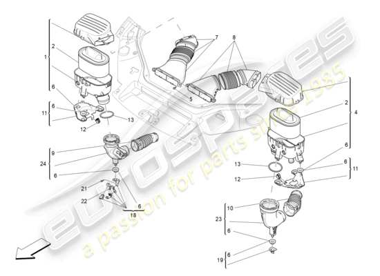 a part diagram from the Maserati Levante parts catalogue