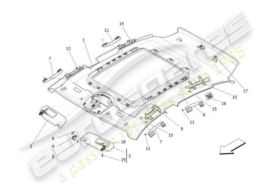 a part diagram from the Maserati Levante parts catalogue