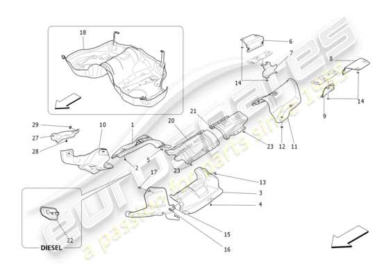 a part diagram from the Maserati Levante parts catalogue