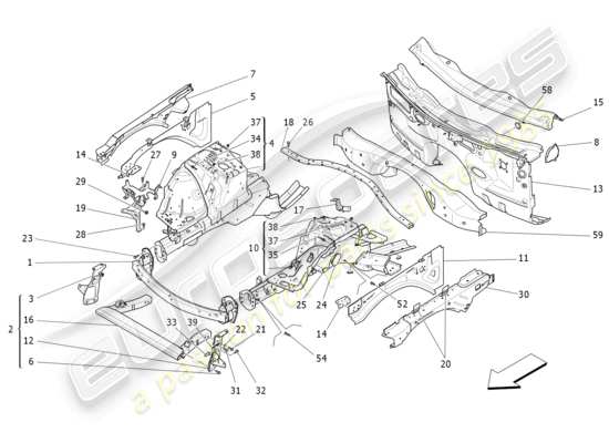 a part diagram from the Maserati Levante parts catalogue