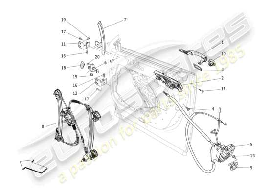 a part diagram from the Maserati Levante Trofeo (2020) parts catalogue