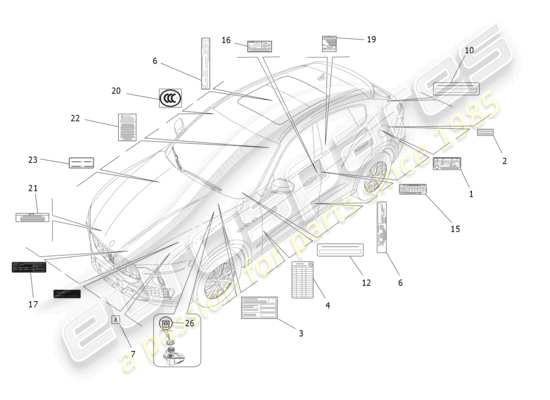 a part diagram from the Maserati Levante parts catalogue