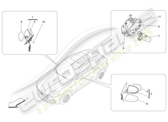 a part diagram from the Maserati Levante parts catalogue