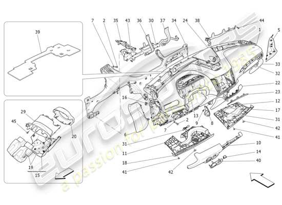 a part diagram from the Maserati Levante parts catalogue