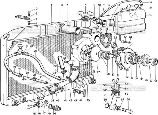 a part diagram from the Ferrari 330 and 365 parts catalogue