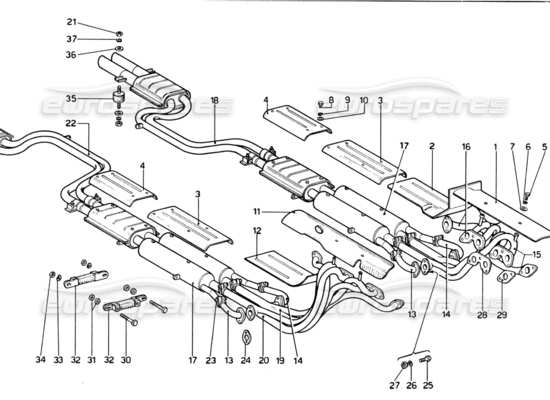 a part diagram from the Ferrari 330 and 365 parts catalogue