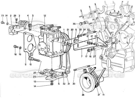 a part diagram from the Ferrari 330 and 365 parts catalogue