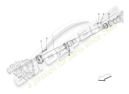 a part diagram from the Maserati Quattroporte M156 (2017 onwards) parts catalogue