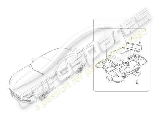 a part diagram from the Maserati Quattroporte M156 (2017 onwards) parts catalogue