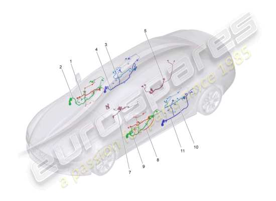 a part diagram from the Maserati Quattroporte M156 (2017 onwards) parts catalogue