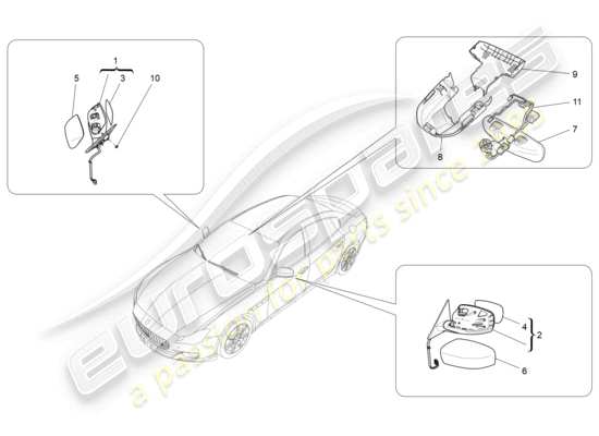 a part diagram from the Maserati Quattroporte M156 (2017 onwards) parts catalogue