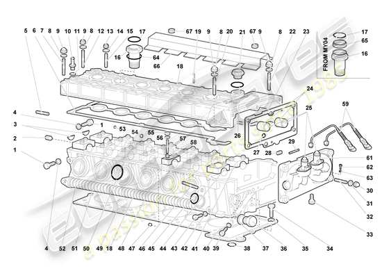 a part diagram from the Lamborghini Murcielago Coupe (2003) parts catalogue