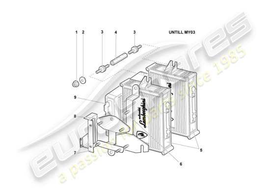 a part diagram from the Lamborghini Murcielago Coupe (2003) parts catalogue