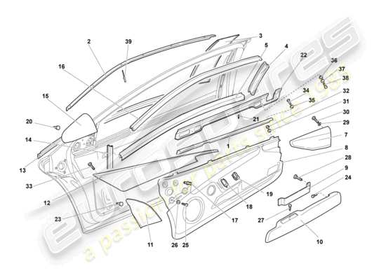 a part diagram from the Lamborghini Murcielago Coupe (2003) parts catalogue