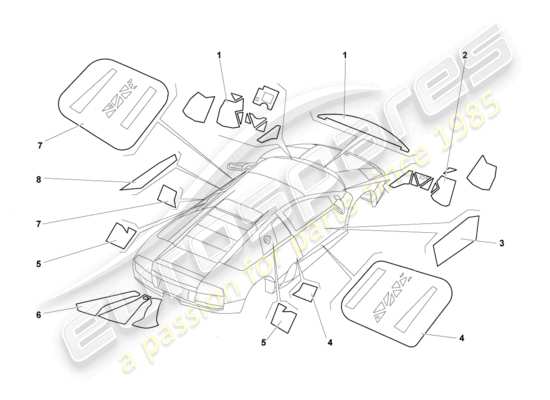 a part diagram from the Lamborghini Murcielago Coupe (2003) parts catalogue