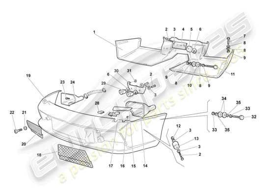 a part diagram from the Lamborghini Murcielago Coupe (2003) parts catalogue