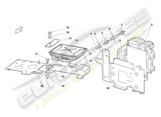 a part diagram from the Lamborghini Murcielago Coupe (2004) parts catalogue