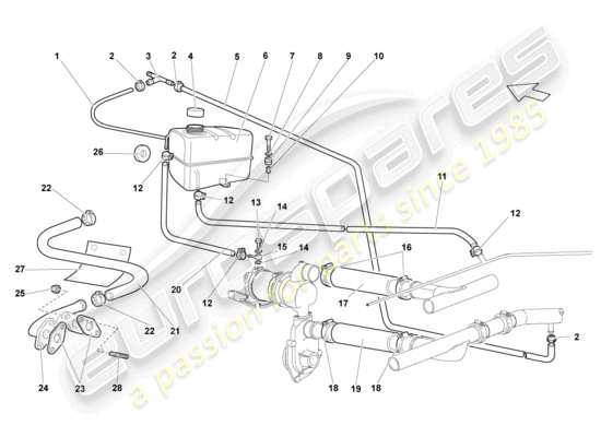 a part diagram from the Lamborghini Murcielago Coupe (2004) parts catalogue