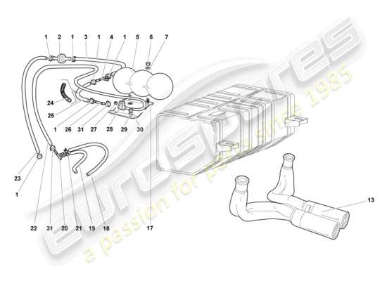 a part diagram from the Lamborghini Murcielago Coupe (2004) parts catalogue