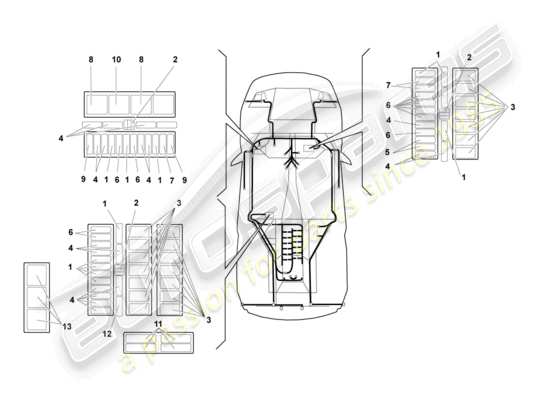 a part diagram from the Lamborghini Murcielago Coupe (2004) parts catalogue