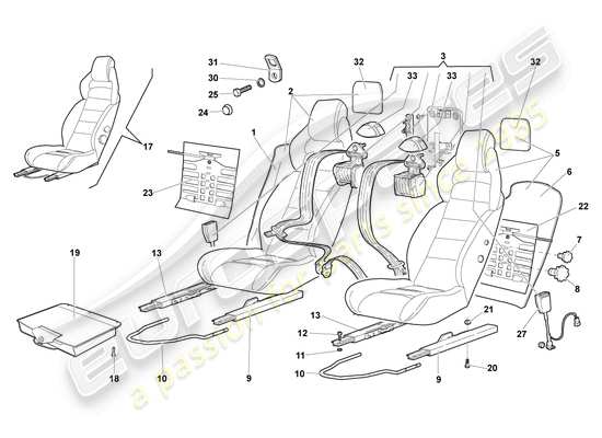 a part diagram from the Lamborghini Murcielago Coupe (2004) parts catalogue