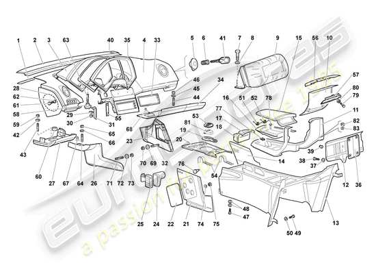 a part diagram from the Lamborghini Murcielago Coupe (2004) parts catalogue