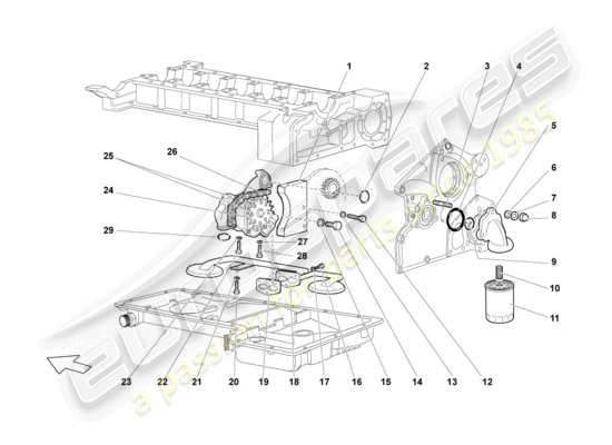 a part diagram from the Lamborghini Murcielago Coupe (2005) parts catalogue