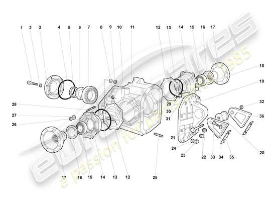 a part diagram from the Lamborghini Murcielago Coupe (2005) parts catalogue