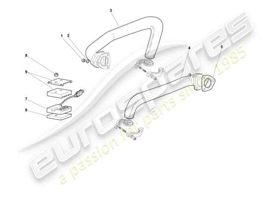 a part diagram from the Lamborghini Murcielago Coupe (2005) parts catalogue