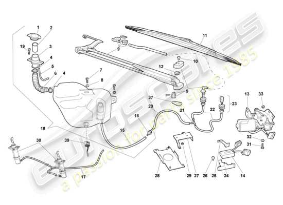 a part diagram from the Lamborghini Murcielago parts catalogue