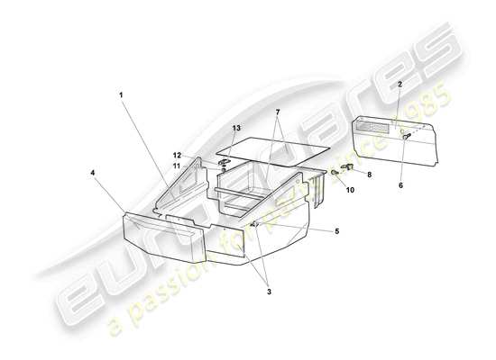 a part diagram from the Lamborghini Murcielago Coupe (2005) parts catalogue