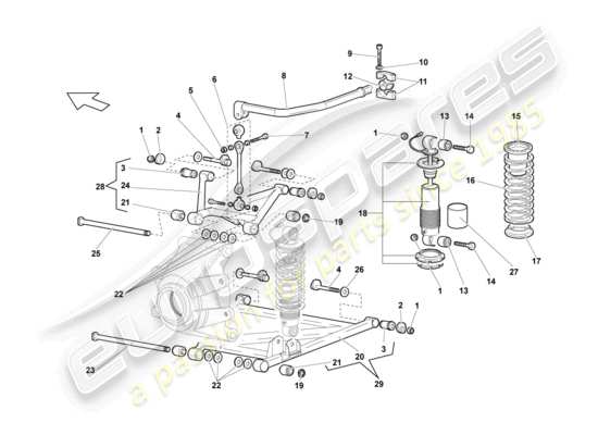 a part diagram from the Lamborghini Murcielago Coupe (2006) parts catalogue