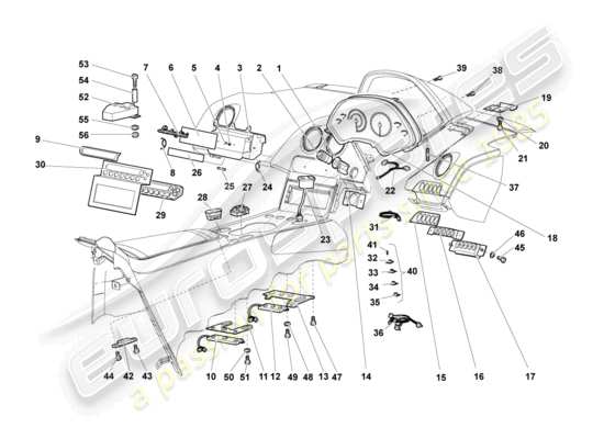 a part diagram from the Lamborghini Murcielago Coupe (2006) parts catalogue