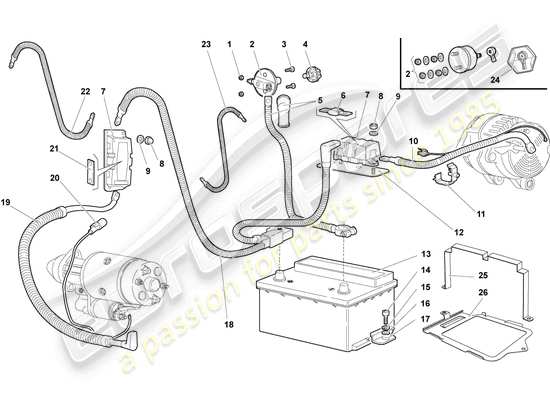 a part diagram from the Lamborghini Murcielago Coupe (2006) parts catalogue