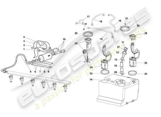 a part diagram from the Lamborghini Murcielago Coupe (2006) parts catalogue