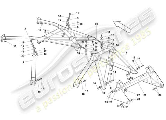 a part diagram from the Lamborghini Murcielago Roadster (2006) parts catalogue