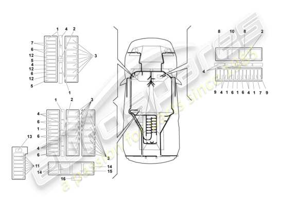 a part diagram from the Lamborghini Murcielago Roadster (2006) parts catalogue