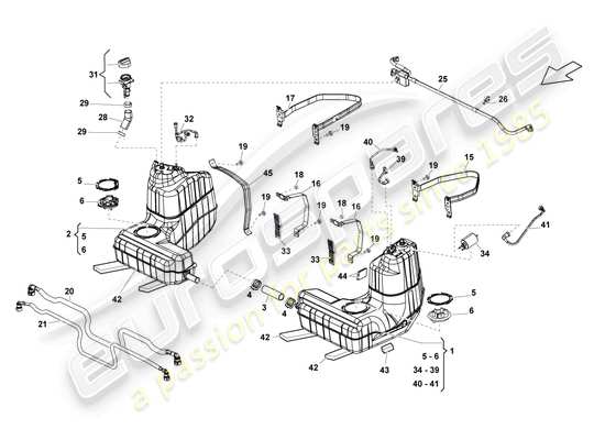 a part diagram from the Lamborghini LP550-2 Coupe (2010) parts catalogue