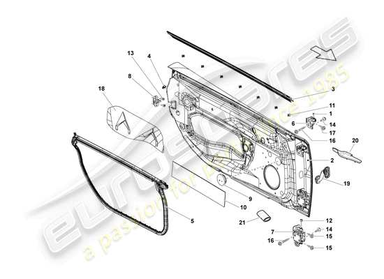 a part diagram from the Lamborghini LP550-2 Coupe (2010) parts catalogue