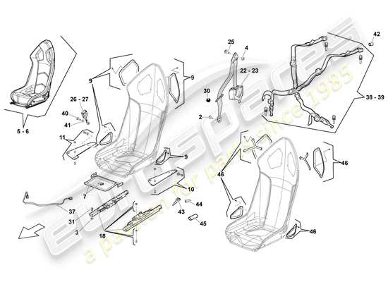 a part diagram from the Lamborghini LP550-2 Coupe (2010) parts catalogue