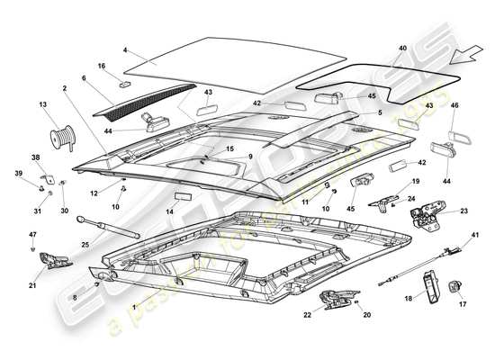 a part diagram from the Lamborghini LP550-2 Coupe (2011) parts catalogue