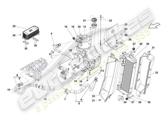 a part diagram from the Lamborghini LP550-2 Coupe (2012) parts catalogue