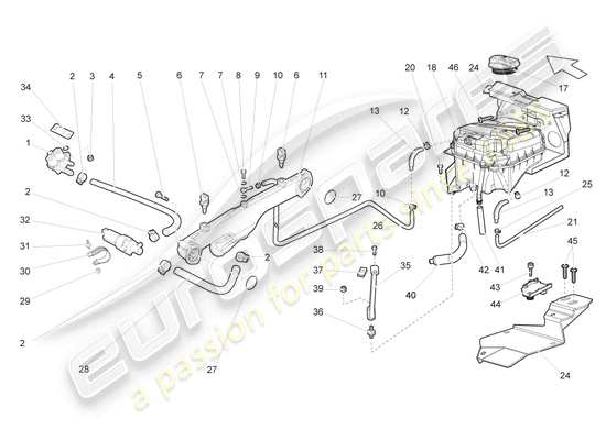 a part diagram from the Lamborghini LP550-2 Coupe (2012) parts catalogue