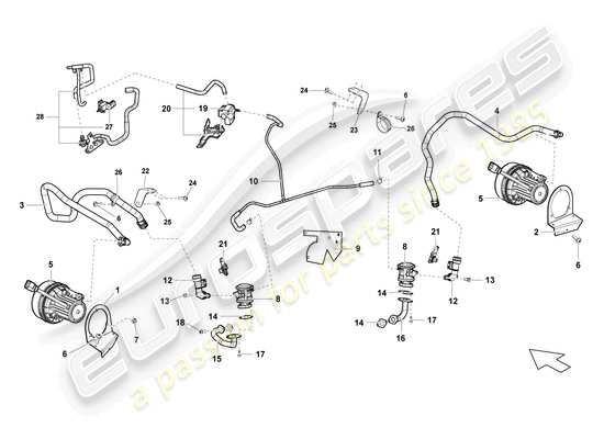 a part diagram from the Lamborghini LP550-2 Coupe (2012) parts catalogue